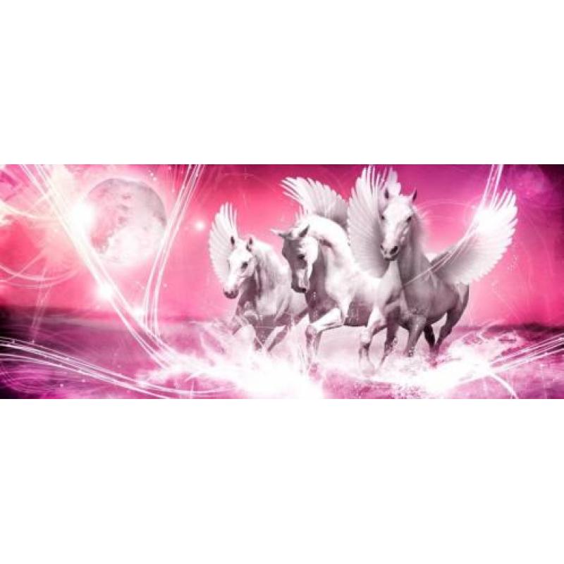 Paarden fotobehang L Pegasus roze Paarden behang *Muurdeco4