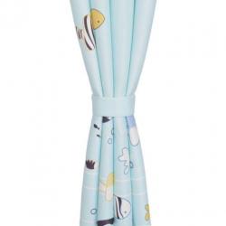 vidaXL Kindergordijnen verduisterend 140x240 cm blauw 2 st