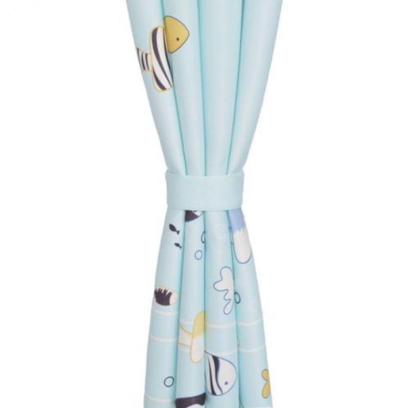 vidaXL Kindergordijnen verduisterend 140x240 cm blauw 2 st