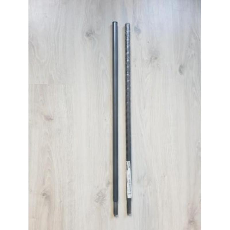 2x Gordijnroede zilverkleurig IKEA nieuw
