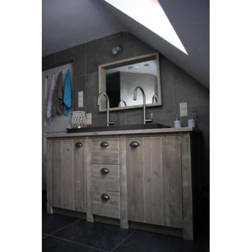 Badkamermeubels steigerhout, maatwerk scherpe prijzen!