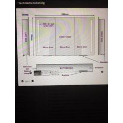 Badkamer spiegelkast 160x70 met verlichting en verwarming