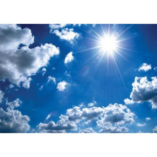 Zon en wolken fotobehang, Wolken behang *Fotobehang4you