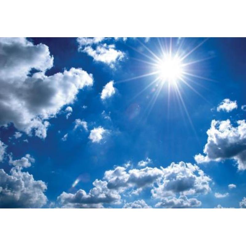 Zon en wolken fotobehang, Wolken behang *Fotobehang4you