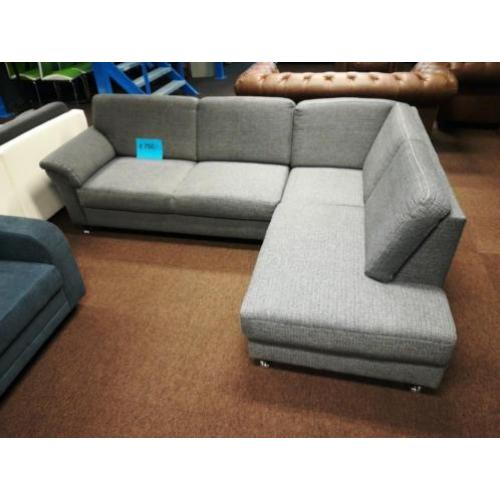 DIRECT LEVERBAAR Grijze hoekbank afm.250x190