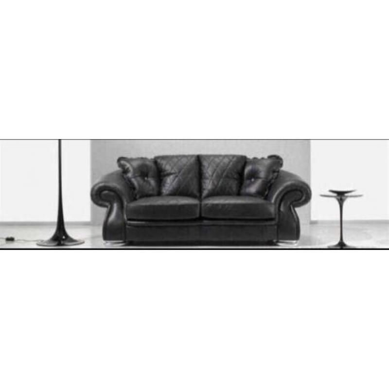 1150,- KLASSIEKE ITALIAANSE EXCLUSIEVE BANKEN LEDER 3+2 Zits