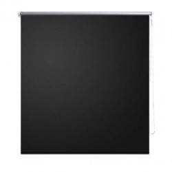 vidaXL Rolgordijn verduisterend blackout 100 x 230 cm zwart