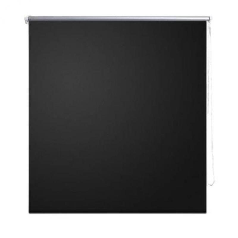 vidaXL Rolgordijn verduisterend blackout 100 x 230 cm zwart
