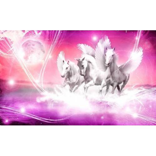 Paarden fotobehang L Pegasus roze Paarden behang *Muurdeco4