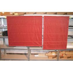 Vouwgordijn oud roze velours stof 93,5 x 123 cm NIEUW