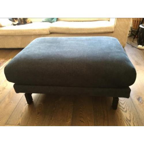 Grote d.blauwe voetenbank/salontafel/poef