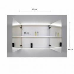 Spiegelkast Sanicare Qlassics Ambiance 90 cm 2 Deuren Zij...