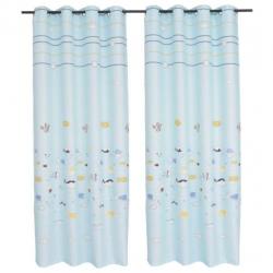 vidaXL Kindergordijnen verduisterend 140x240 cm blauw 2 st