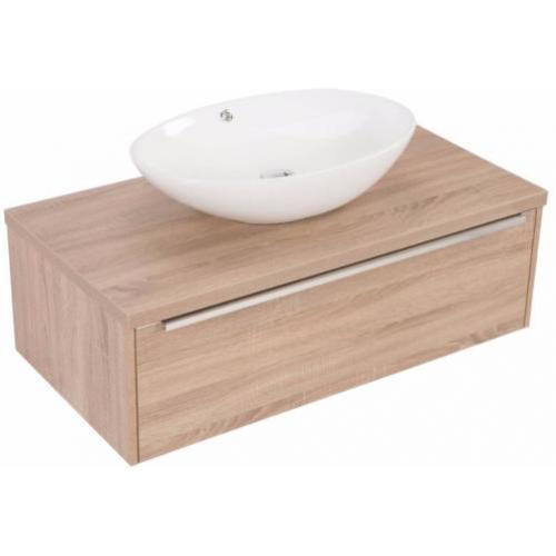 Saqu Salto Badmeubel met waskom Bardolino Eiken SBAD1001LOKB