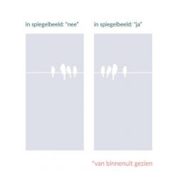 statische verticale raamfolie Vogels op draad - Uniquewinkel