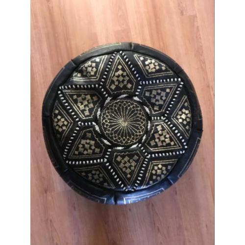 Marokkaanse, leren poef