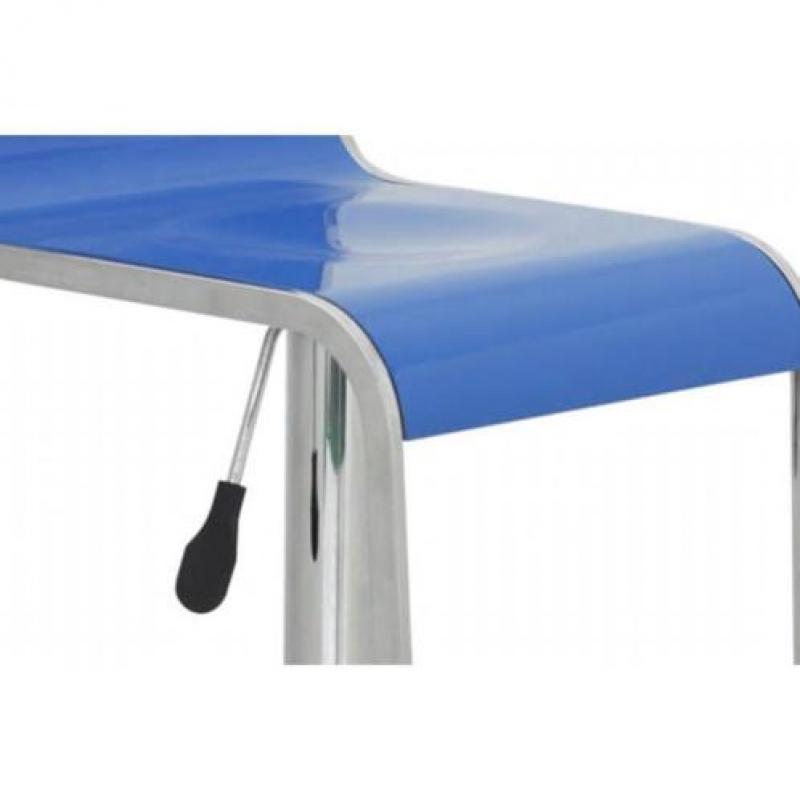 vidaXL Barkruk Lamego blauw (set van 2)