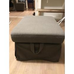 Ikea Kivik voetenbank met bergruimte grijs/ bruin