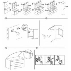 Badmeubelset Differnz The Collection 60x43x61 cm Wit/Zwar...