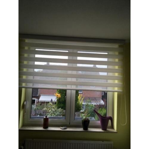 rolgordijn duo wit plafond montage