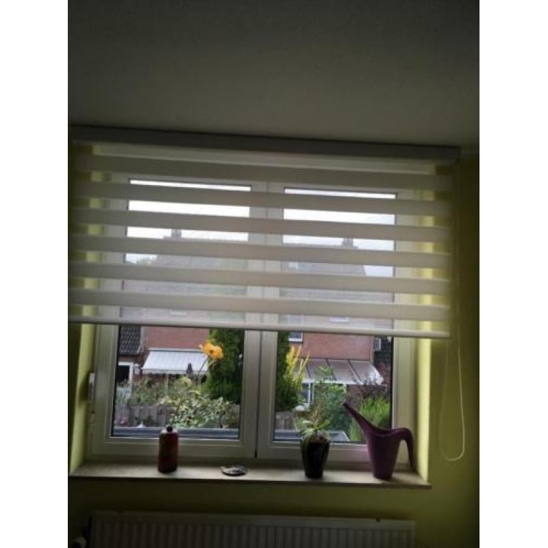 rolgordijn duo wit plafond montage