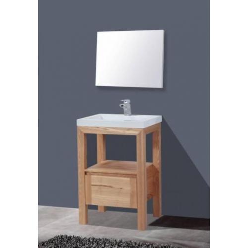 Badmeubel Robusta Senza 60Cm Massief Eikenhout