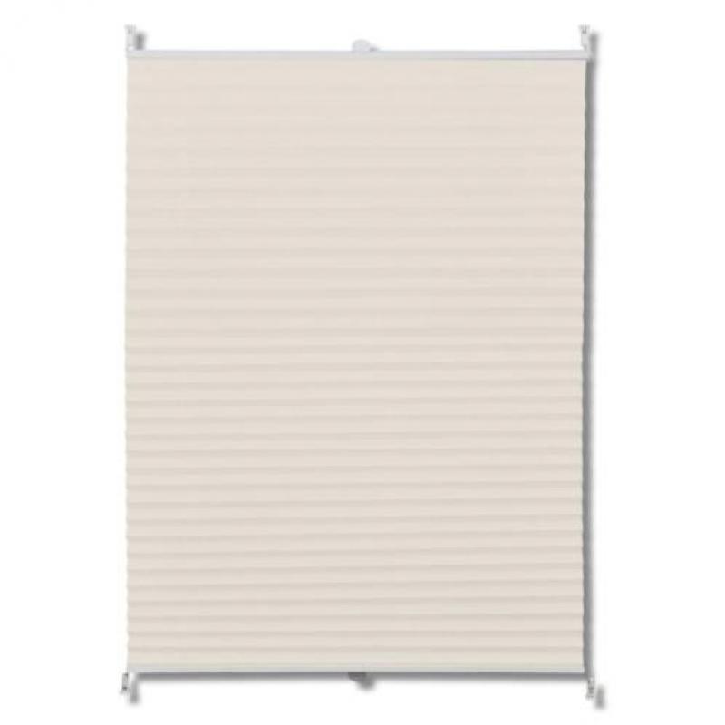 vidaXL Plisséjaloezie 50x125cm crème