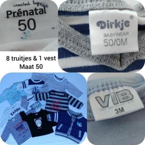 9 shirts/vest maat 50