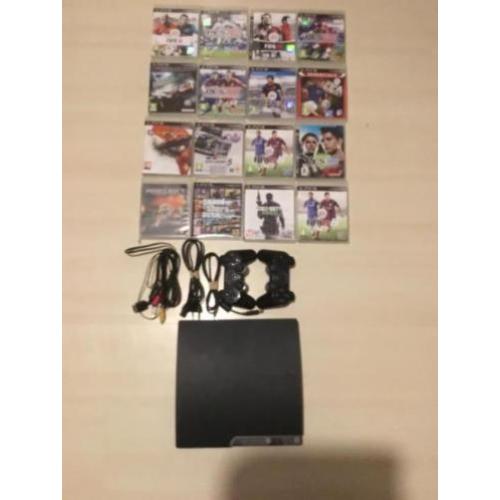Sony ps3 250 GB 2 controllers 16 games